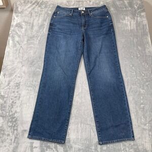 Seven7 Womens Jeans Size 6 Loose Straight Leg Medium Wash Blue Stretch Relaxed